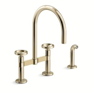 Kohler 28673-9-AF | Billet Gold BILLET™ DM BRIDGE - CIRCLE HANDLE