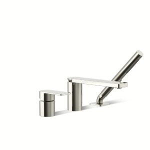 Kohler 23488-4-SN | Parallel Polished Nickel PARALLEL® 3HOLE BATH FILLER W/ HNDSHWR