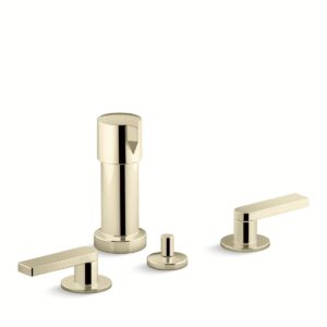 Kohler 73077-4-AF | Composed Gold COMPOSED™ WIDESPREAD BIDET FAUCET, LVR