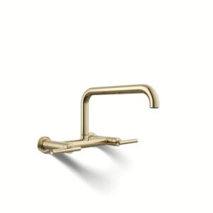 Kohler 7549-4-AF | Purist Gold PURIST® WALL-MOUNT BRIDGE FAUCET