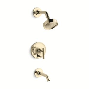 Kohler T14420-4-AF | Purist Gold PURIST® R/T B&S TRM/LVR HDLS,35 DEG SPT