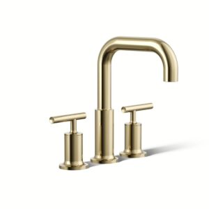 Kohler T14428-4-AF | Purist Gold PURIST® DECK-MOUNT FAUCET TRIM