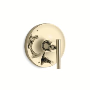Kohler T14501-4-AF | Purist Gold PURIST® R/T VLV TRIM W/DIVERTER, LVR HDL