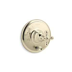 Kohler T72768-3-AF | Artifacts Gold ARTIFACTS®RITE-TEMP® VLV TRM W/DIV,CROSS