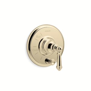 Kohler T72768-4-AF | Artifacts Gold ARTIFACTS® RITE-TEMP® VLV TRM W/DIV, LVR