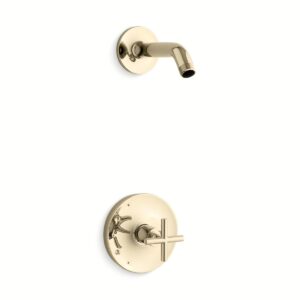 Kohler TLS14422-3-AF | Purist Gold PURIST® SHOWER TRIM,LESS HEAD-CROSS