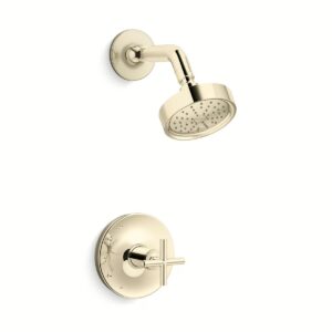 Kohler TS14422-3G-AF | Purist Gold PURIST® SHOWER TRIM-CROSS