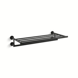 Kohler 14381-BL | Purist Black PURIST® TOWEL SHELF