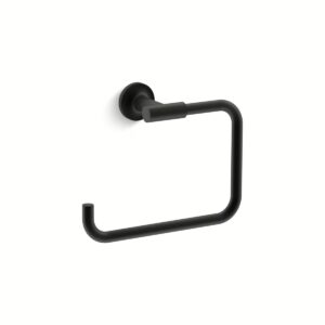 Kohler 14441-BL | Purist Black PURIST® TOWEL RING