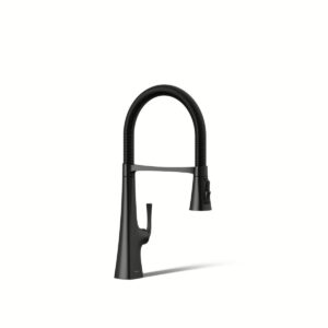 Kohler 22061-BL | Graze Black GRAZE® MEDIUM SEMI-PRO KITCHEN FAUCET