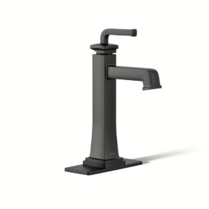 Kohler 26430-4-BL | Riff Black RIFF™TALL SINGLE-HANDLE BATHROOM LAV FCT