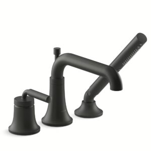Kohler 26441-4-BL | Tone Black TONE® 1H DECK MOUNT BATH FCT W HANDSHWR