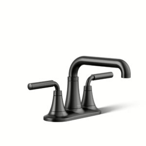 Kohler 27414-4N-BL | Tone Black TONE® CENTER SET BATHROOM SINK FAUCET