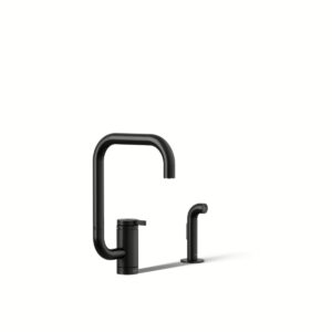 Kohler 28274-BL | Components Black COMPONENTS® SQ SWING SPOUT W/SIDE SPRAY