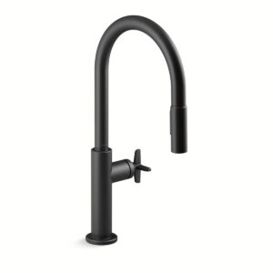 Kohler 28669-3-BL | Billet Black BILLET™ PULL-DOWN - CROSS HANDLE