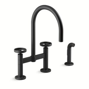 Kohler 28673-9-BL | Billet Black BILLET™ DM BRIDGE - CIRCLE HANDLE