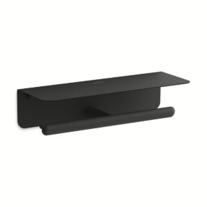 Kohler 29224-BL | Kumin Black KUMIN® DOUBLE TP HOLDER (W/ TRAY)