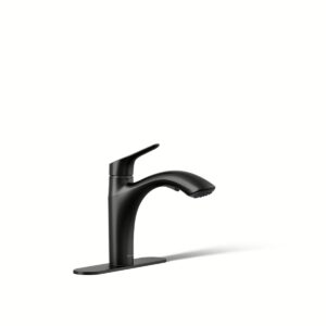 Kohler 30468-BL | Rival Black RIVAL™ PULL OUT KITCHEN FAUCET