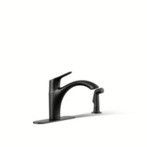 Kohler 30471-BL | Rival Black RIVAL™ SWING SPOUT W/ SIDE SPRAY