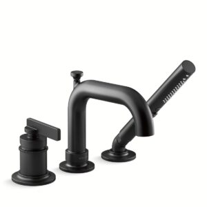 Kohler 35913-4-BL | Studio Mcgee - Castia Black CASTIA™ 1H DM BATH FILLER W/HANDSHOWER
