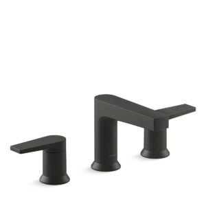 Kohler 37887-4-BL | Taut Black TAUT® WIDESPREAD FAUCET