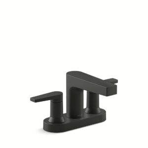 Kohler 37888-4-BL | Taut Black TAUT® CENTERSET FAUCET