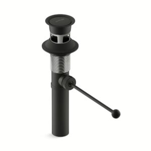 Kohler 7114-A-BL | Black POP-UP LAV DRAIN W/OVERFLOW, EXPOSED