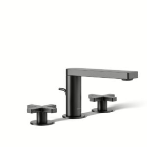 Kohler 73060-3-BL | Composed Black COMPOSED™ WIDESPREAD FAUCET, CROSS