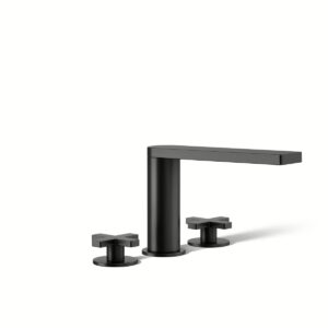 Kohler 73081-3-BL | Composed Black COMPOSED™ DECK-MOUNT BATH FAUCET, CROSS