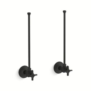 Kohler 7605-P-BL | Black LAV SPLY 3/8 PAIR/VERT TUBE