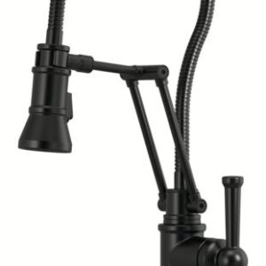 Brizo Artesso 63125LF-BL Kitchen Faucet 7-1/8" Deck-Mount 1H Pull-Down Swivel W/1-Lever Finished Hose Black