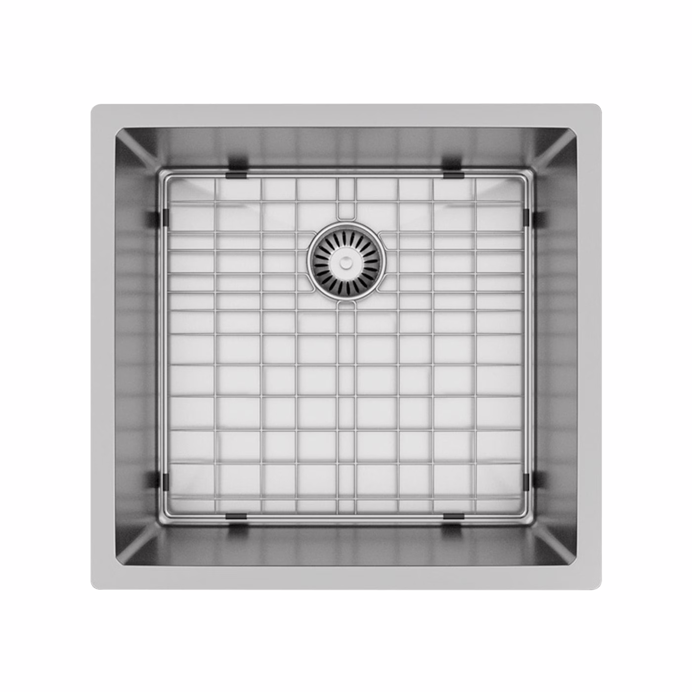 Valley Affordable Luxury SRR2019CBG 20x19 SS 16GA 1-Bowl RECT Undermount 0H Kitchen Sink W/Grid Strainer Satin