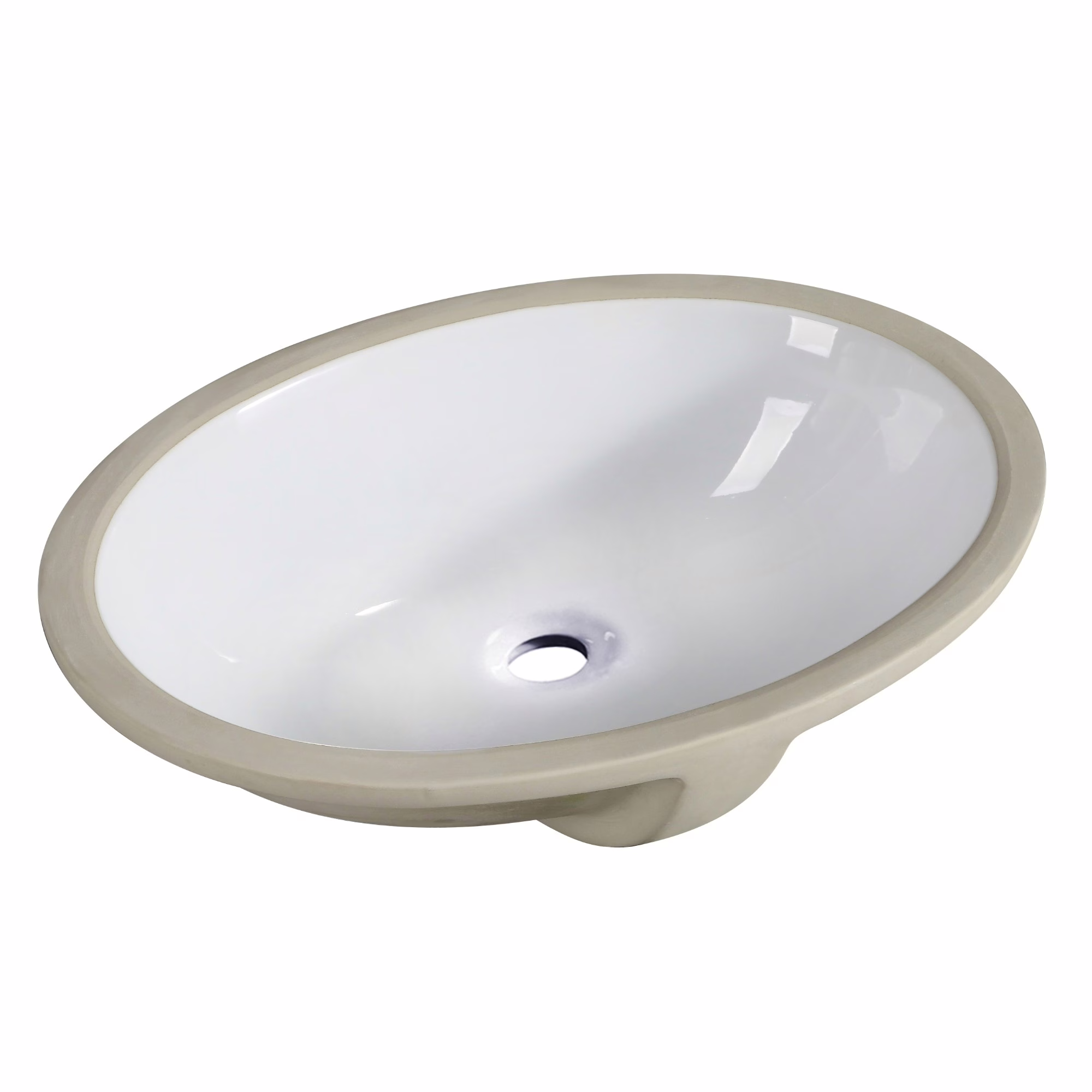 Luxart LX505W Lavatory Sink 18" Oval Undermount W/Overflow White