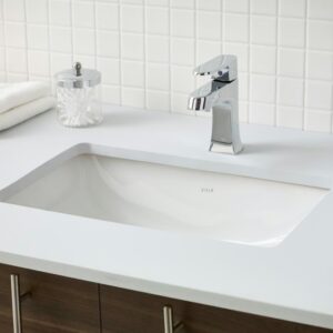 Cheviot Seville 1103-WH Lavatory Sink 15" x 12" 1-Bowl Undermount White