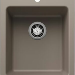 Blanco Liven 403670 16-3/4x20-1/2x8-1/2 Silgranit 1-Bowl Rectangular Dual-Mount 1-Hole Bar & Prep Sink Truffle