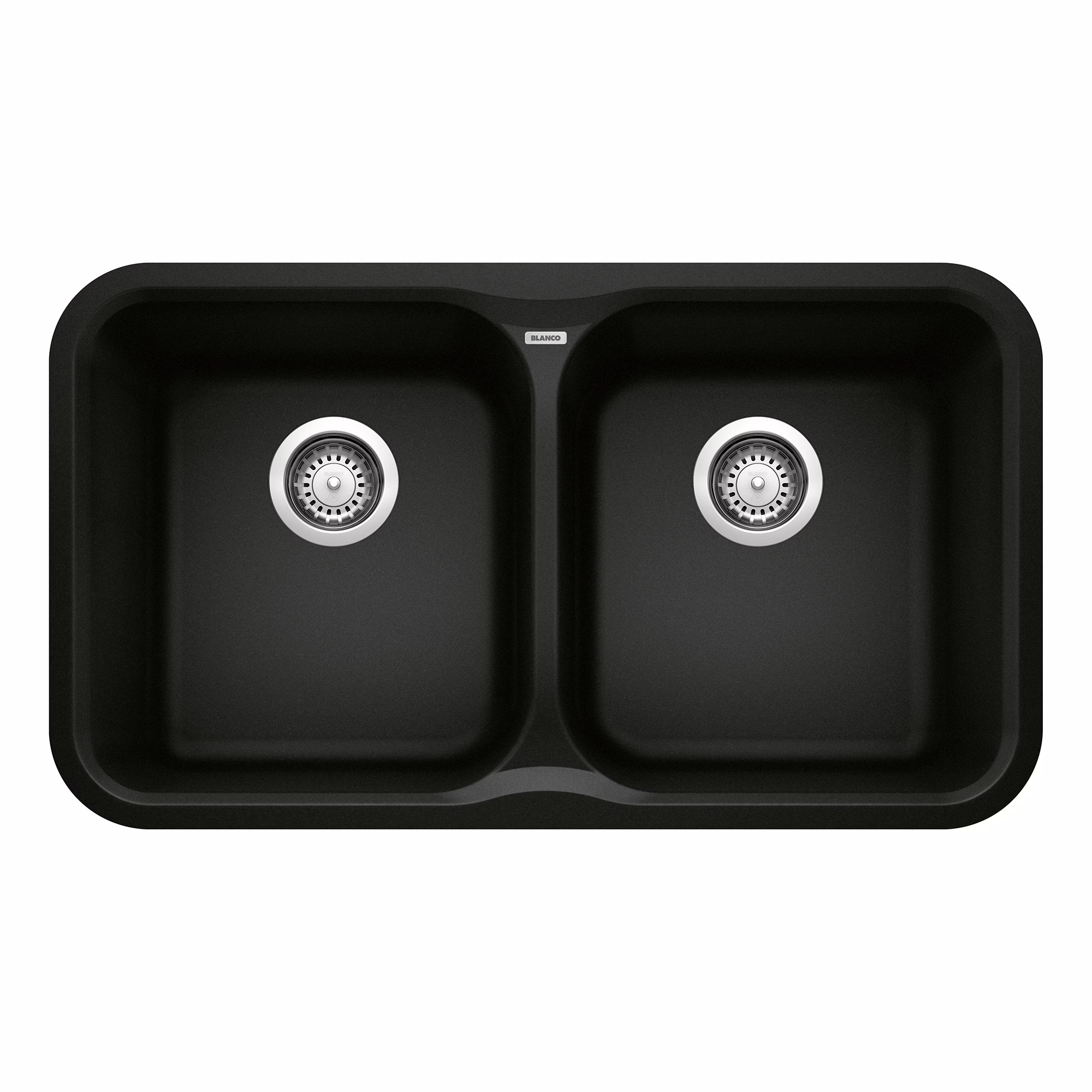 Blanco Vision U 402631 Kitchen Sink 31" x 18" Silgranit 2-Bowl 50/50 Undermount Black