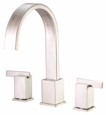 Sirius 2 Lever Handles Brushed Nickel Bathroom Tub Faucet