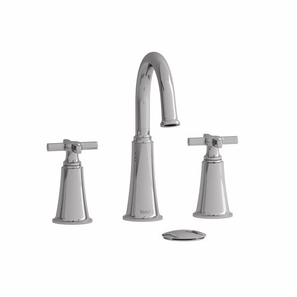 Riobel Momenti MMRD08+C Lavatory Faucet 5-1/2" C Deck-Mount 3H 8CC WS 1.20 GPM W/2-Cross Push Chrome