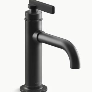 Kohler Castia Studio McGee 35907-4-BL 5-3/4SR MTL 1H 4CC Lavatory Faucet 1.20GPM W/1-HDL Disc VLV TCH DRN L/OVRF MBLK