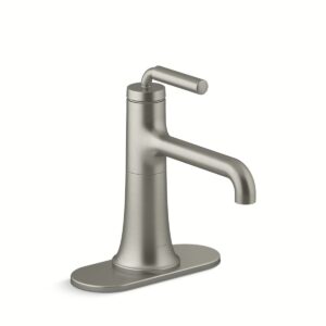 Kohler Tone 27415-4-BN Lavatory Faucet 5-7/8" Deck-Mount 1H 1.20 GPM W/1-Lever Clicker Nickel