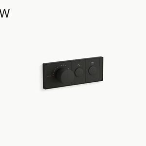Kohler Anthem 26346-9-BL Valve Trim Thermostatic 2-Outlet Black