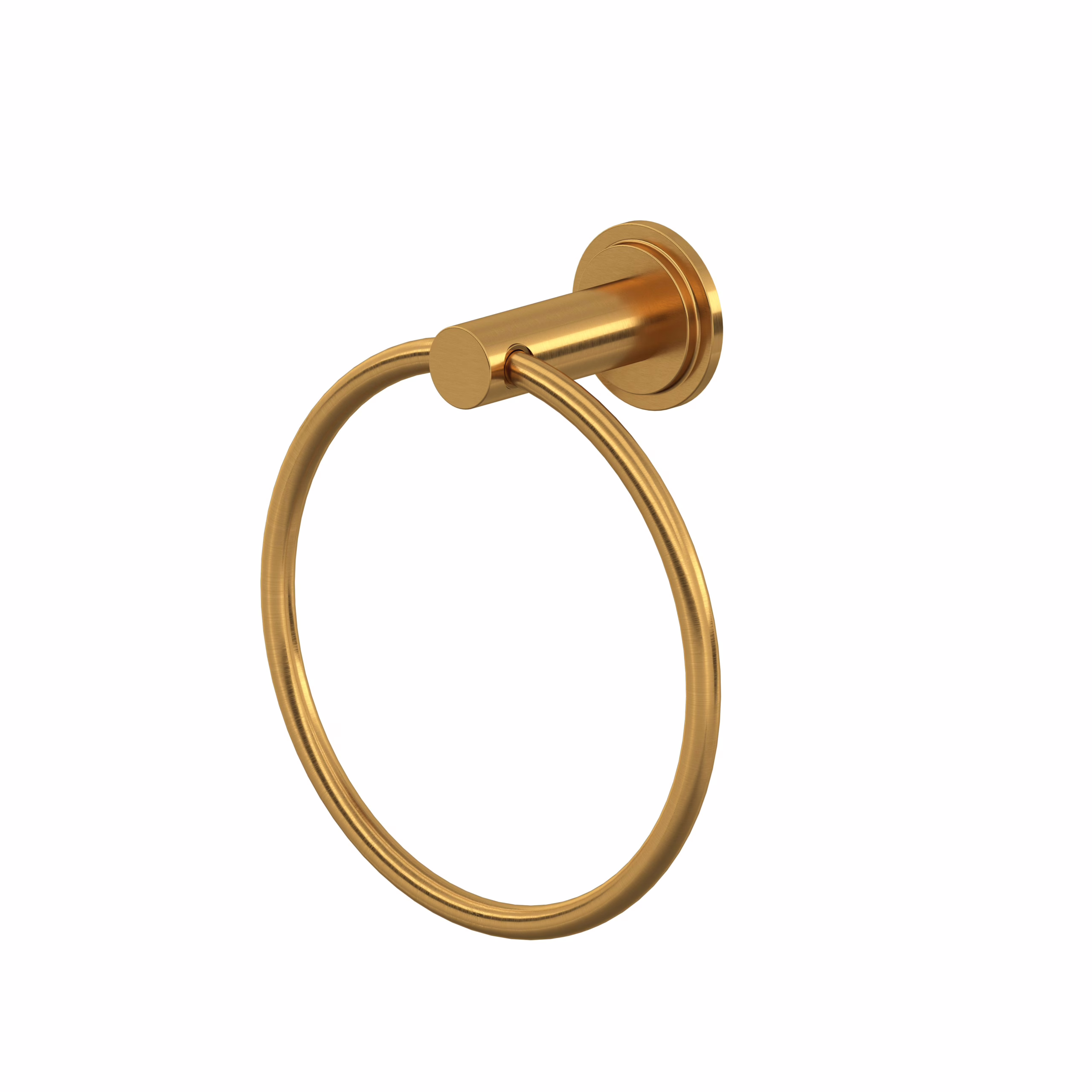 Riobel Arca AA7BG 6-1/4 Brass Round Wall-Mount Towel Ring Brushed Gold