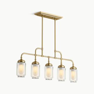 Kohler Artifacts 22660-CH05-BGL Chandelier 5-Light Linear Gold