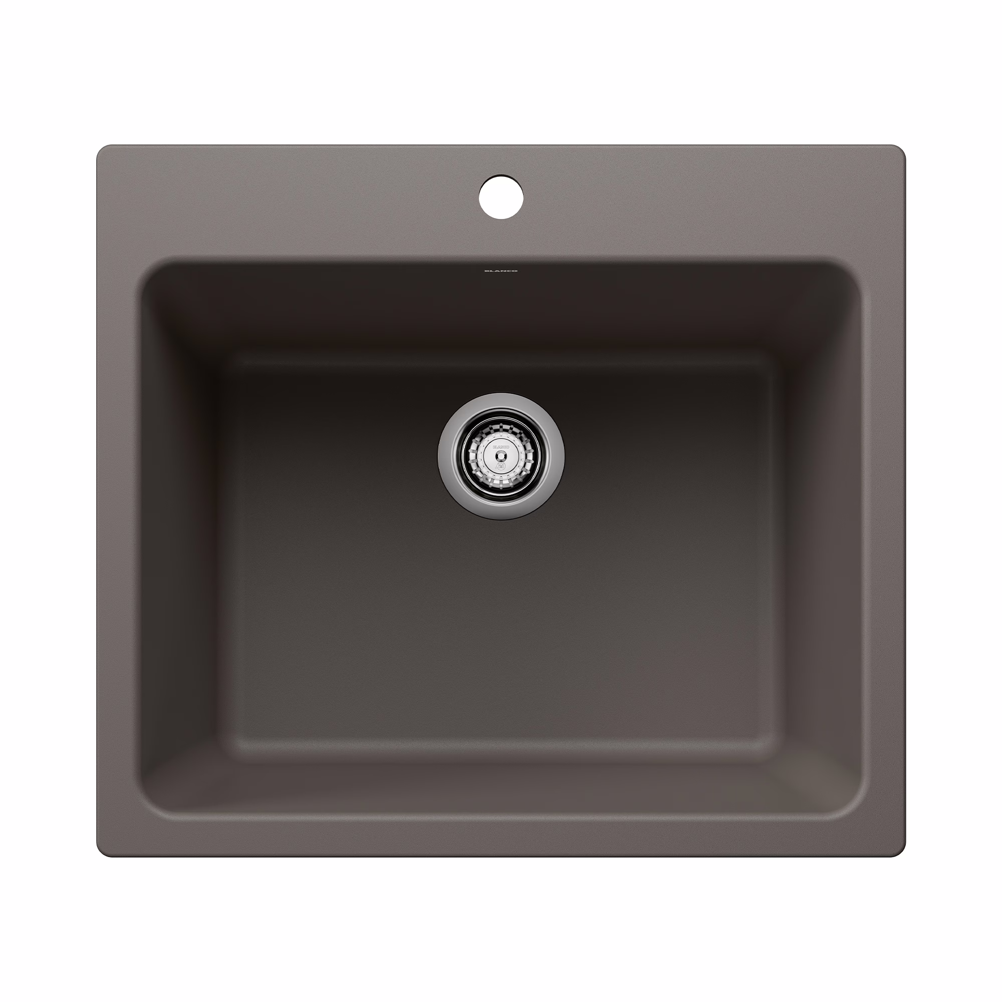 Liven SILGRANIT 25" Single Bowl Dual Mount Laundry Sink - Volcano Gray