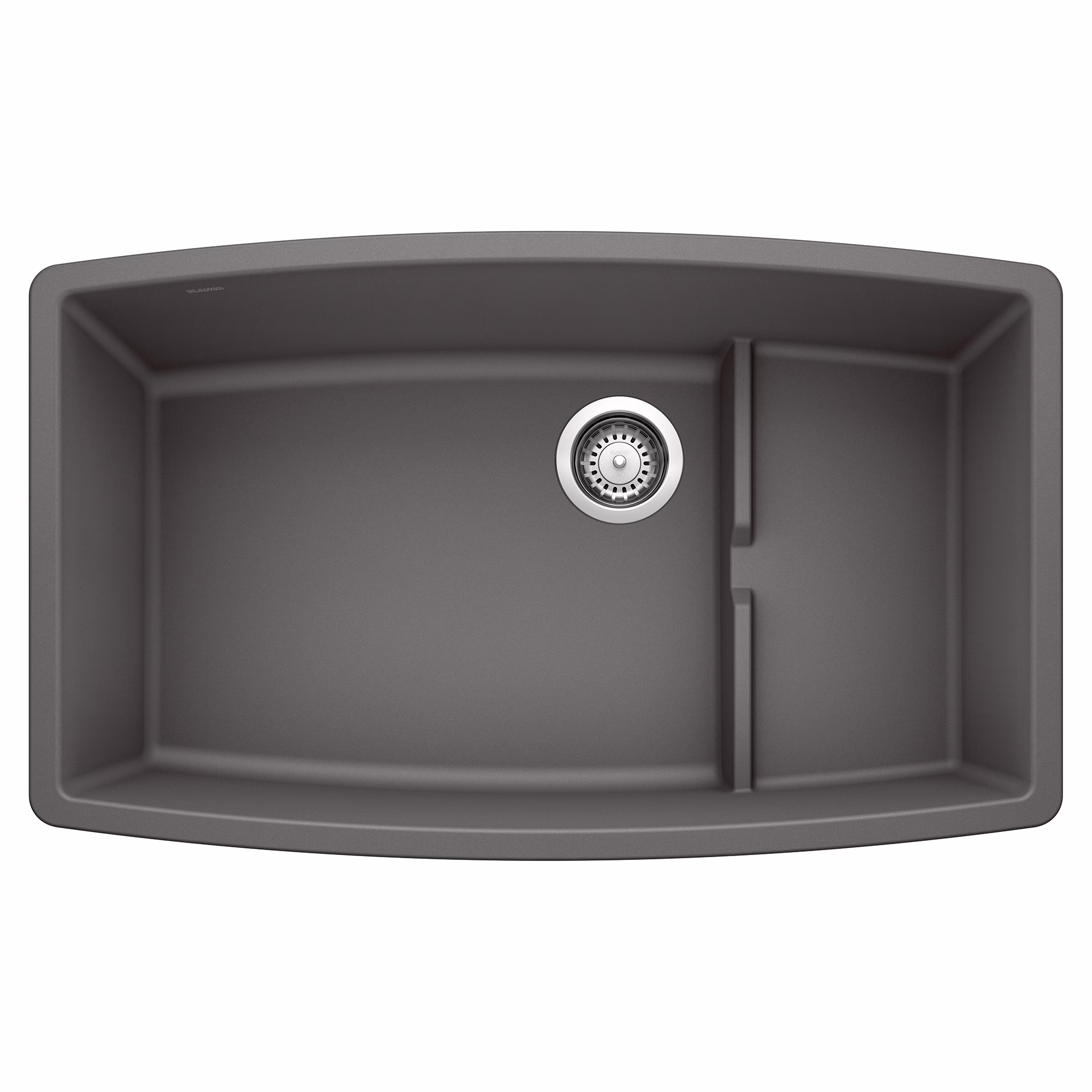Performa Cascade SILGRANIT 32" Single Bowl Undermount Kitchen Sink with Colander - Cinder