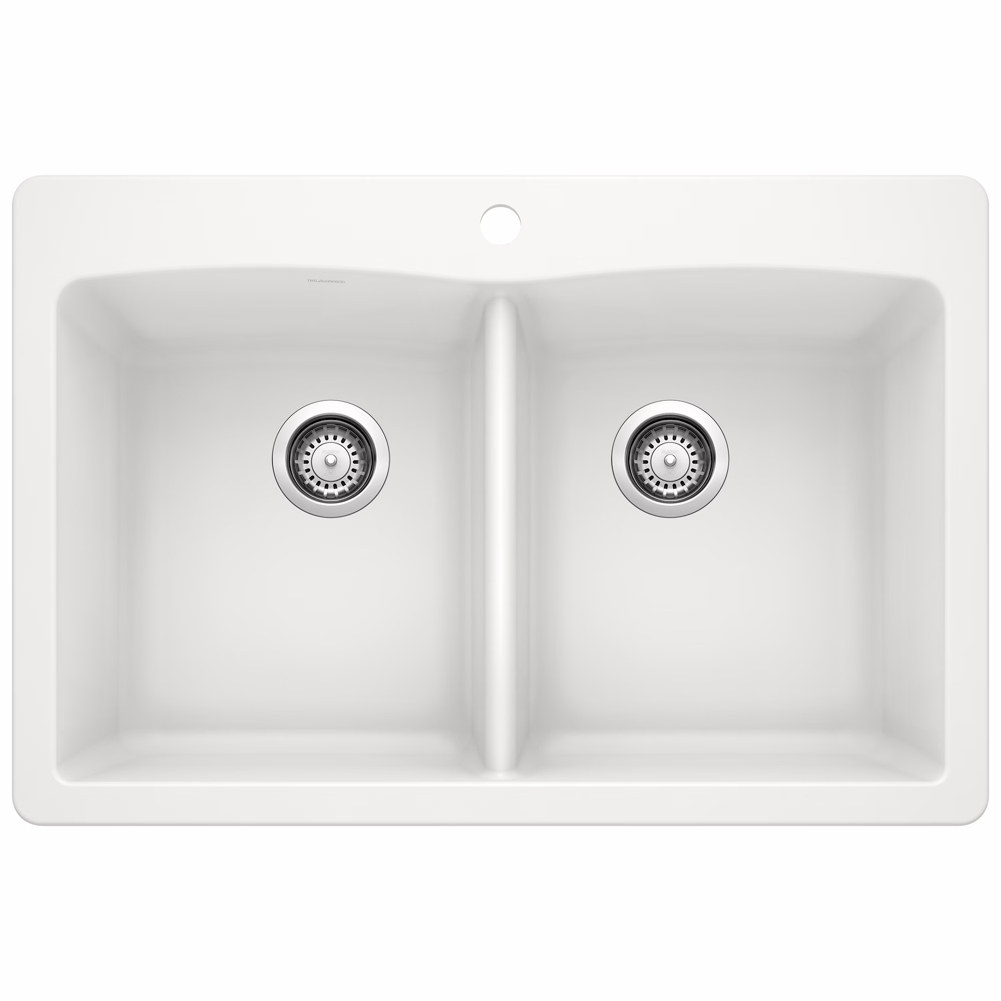 Diamond SILGRANIT 33" 50/50 Double Bowl Dual Mount Kitchen Sink - White