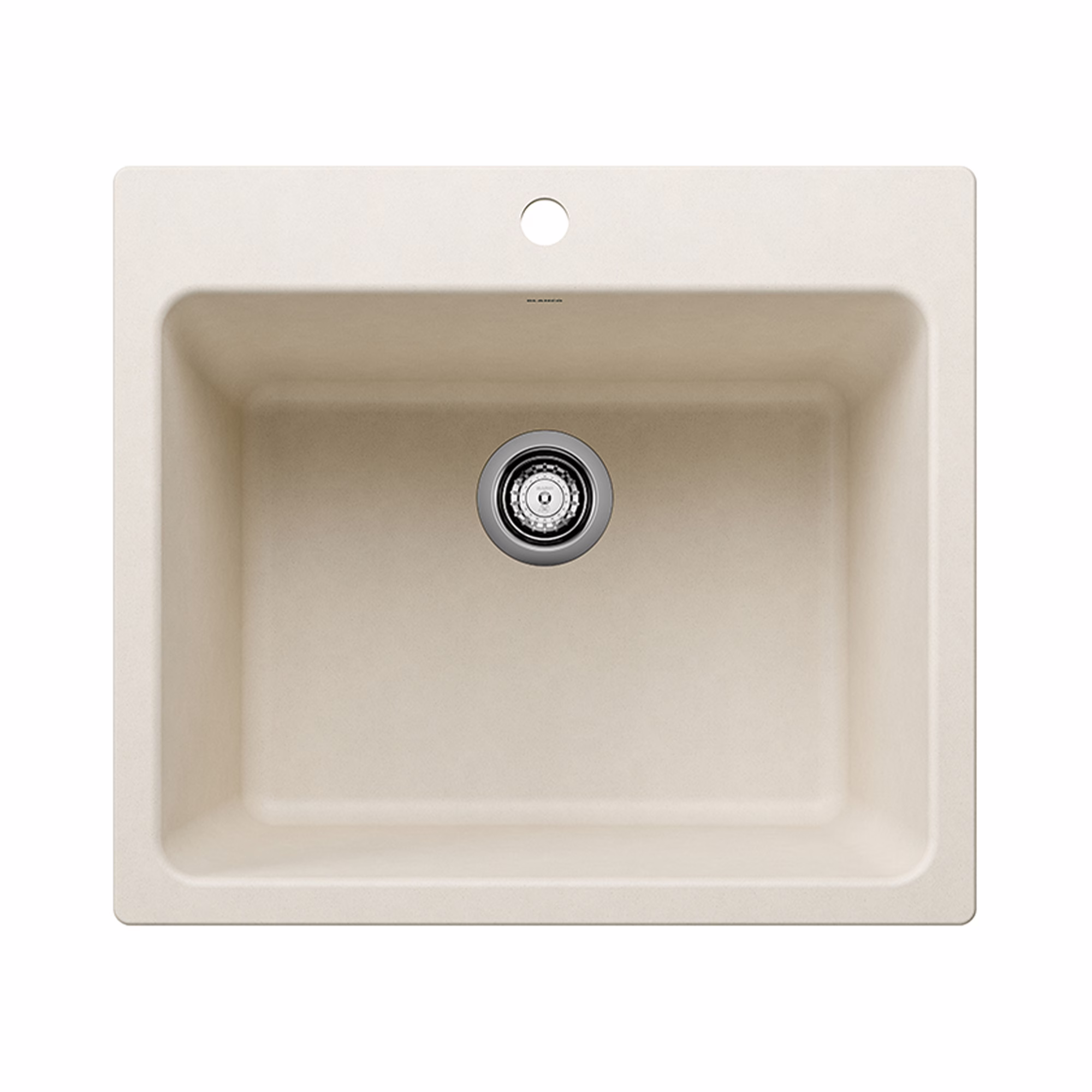 Liven SILGRANIT 25" Single Bowl Dual Mount Laundry Sink - Soft White