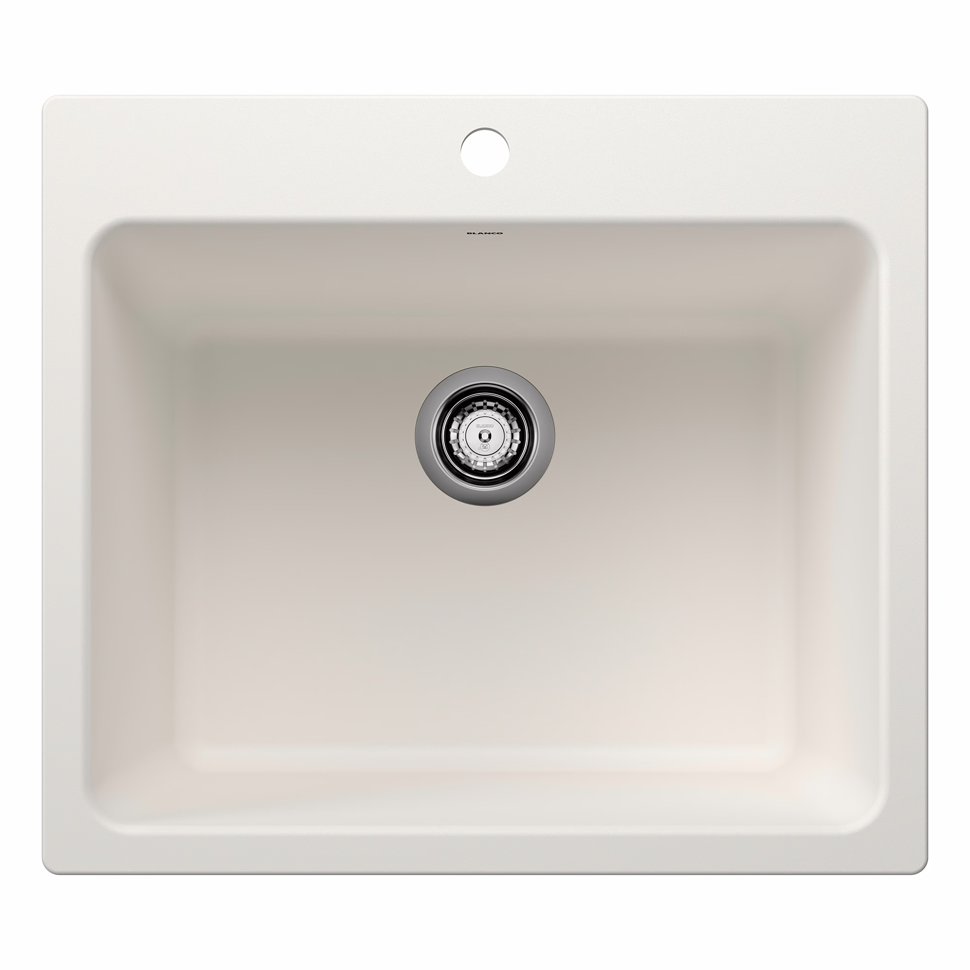 Liven SILGRANIT 25" Single Bowl Dual Mount Laundry Sink - White