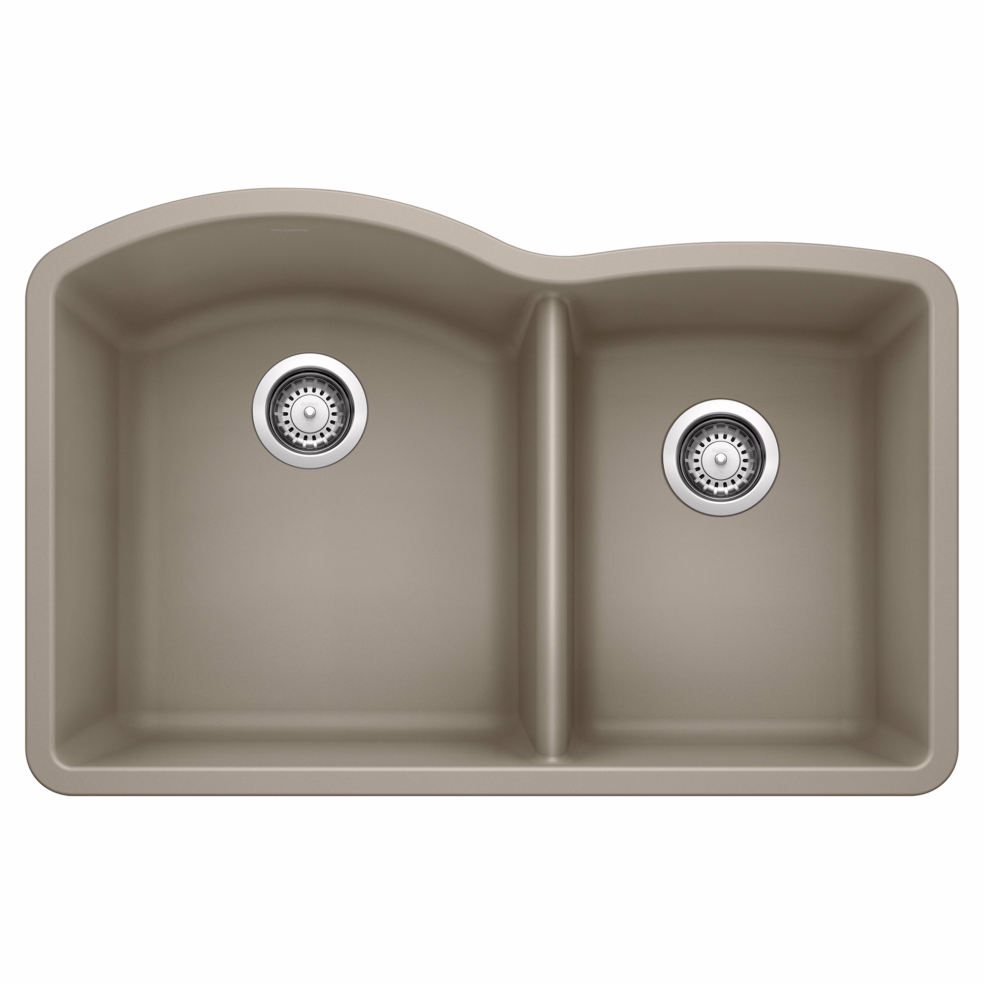 Diamond SILGRANIT 32" 60/40 Double Bowl Undermount Kitchen Sink - Truffle