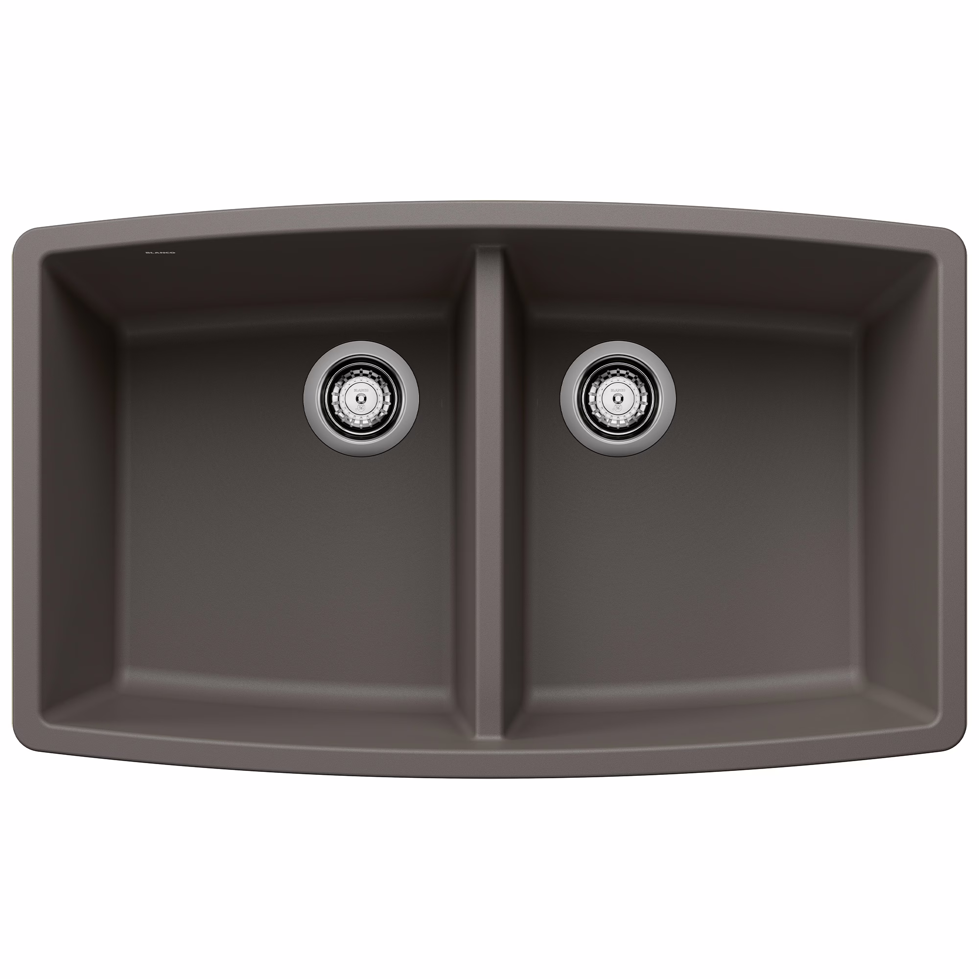 Performa SILGRANIT 33" 50/50 Double Bowl Undermount Kitchen Sink - Volcano Gray